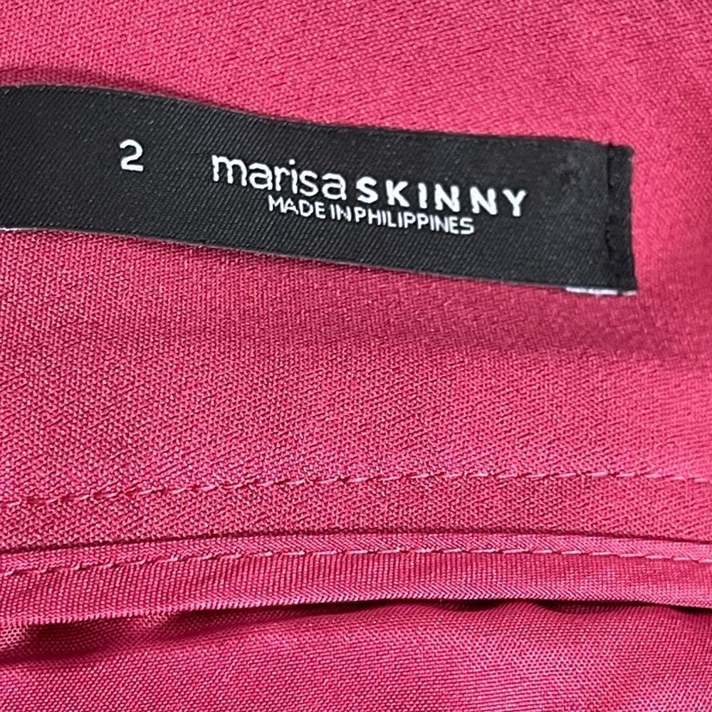 Loft Marisa Skinny Rose Pink Crop Pants Sz 2 - Picture 6 of 10